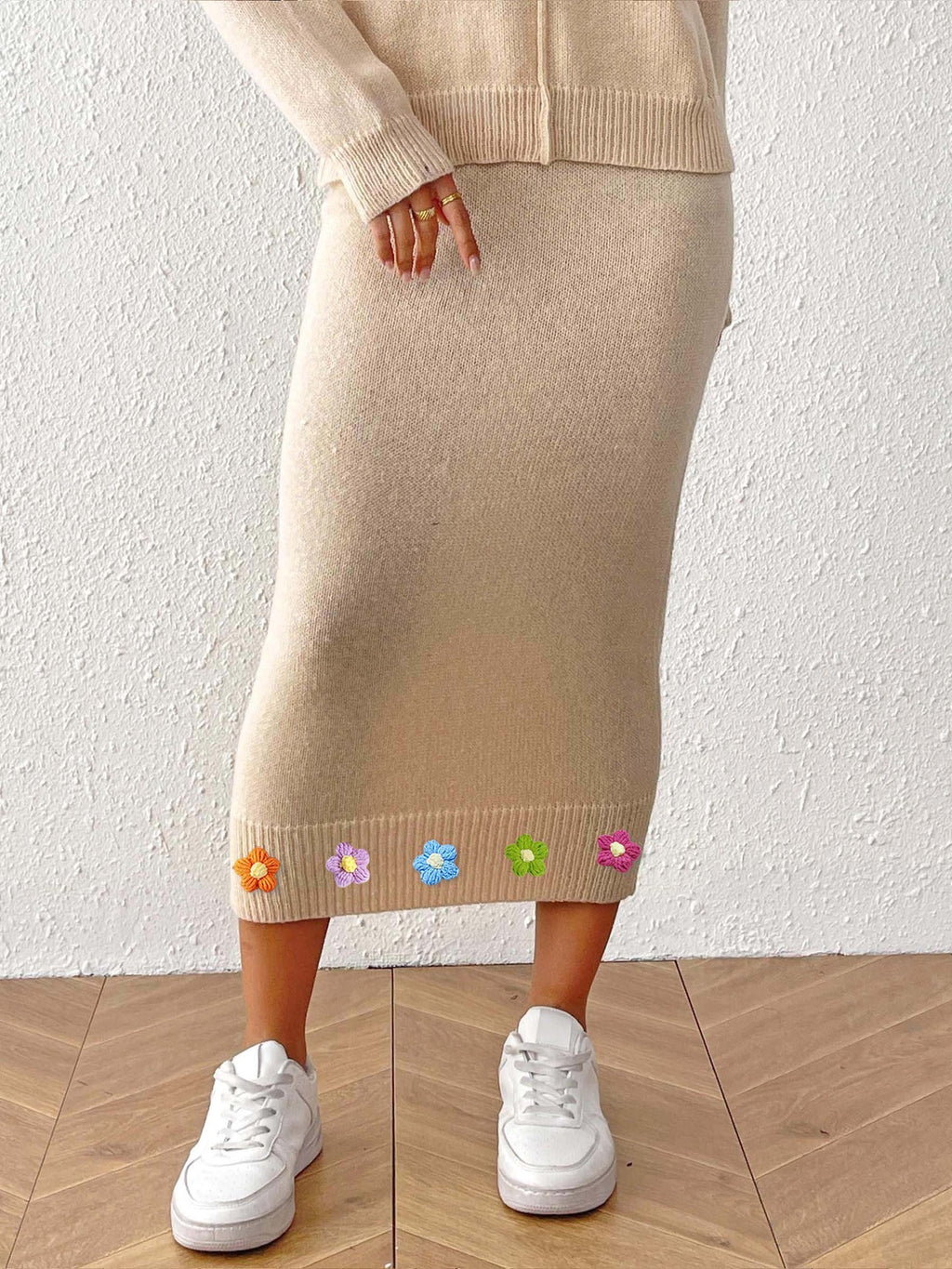 Women's Three-dimensional Crocheted Decorative Skirt