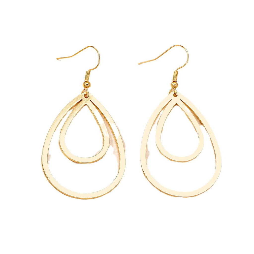 Fashion Simple Drop-shaped Hollow Earrings