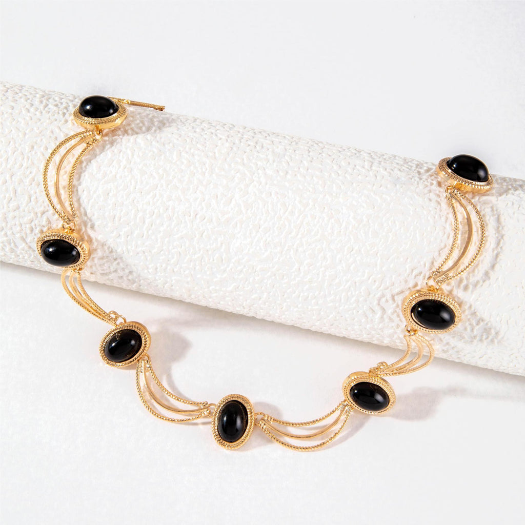 Mid-ancient Oval Geometric Necklace Retro Clavicle Chain Neck Chain Women