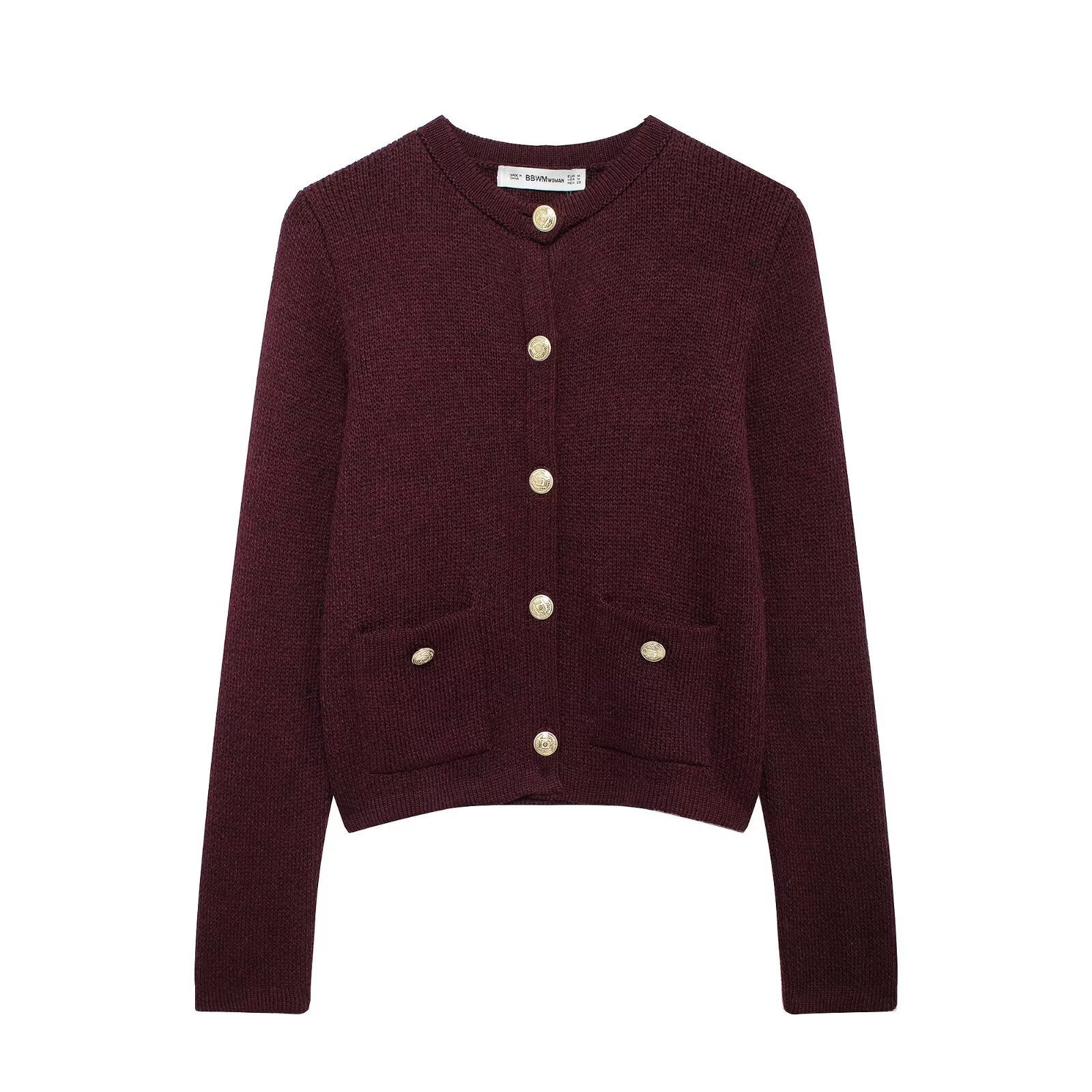 Knitwear Women's Round Neck Solid Color Loose Pullover Leisure
