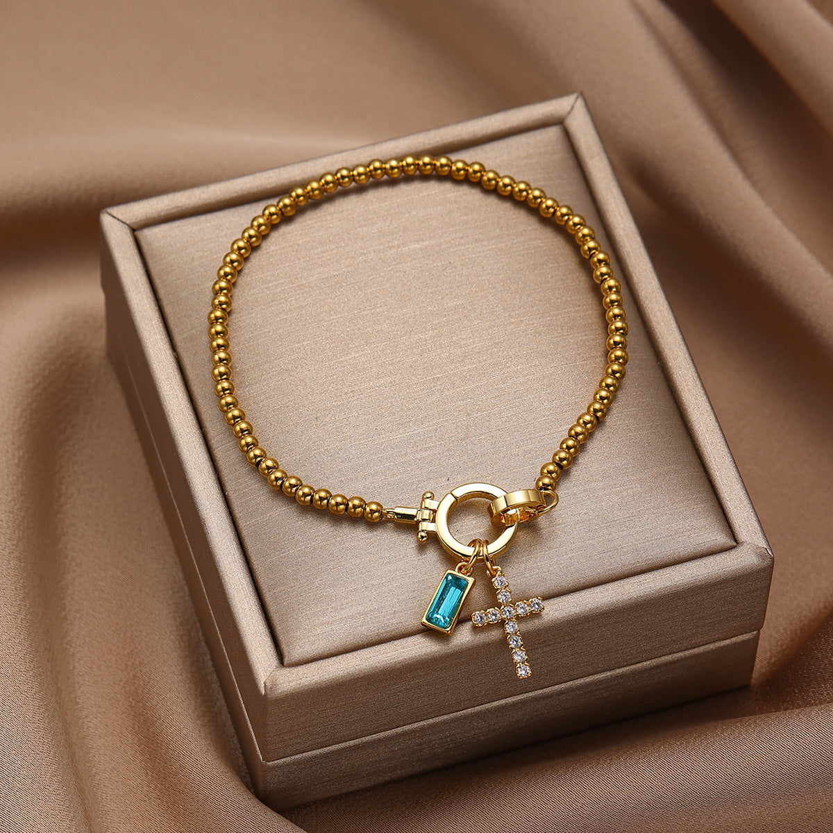 Zodiac Moon Stone Pendant Bracelet