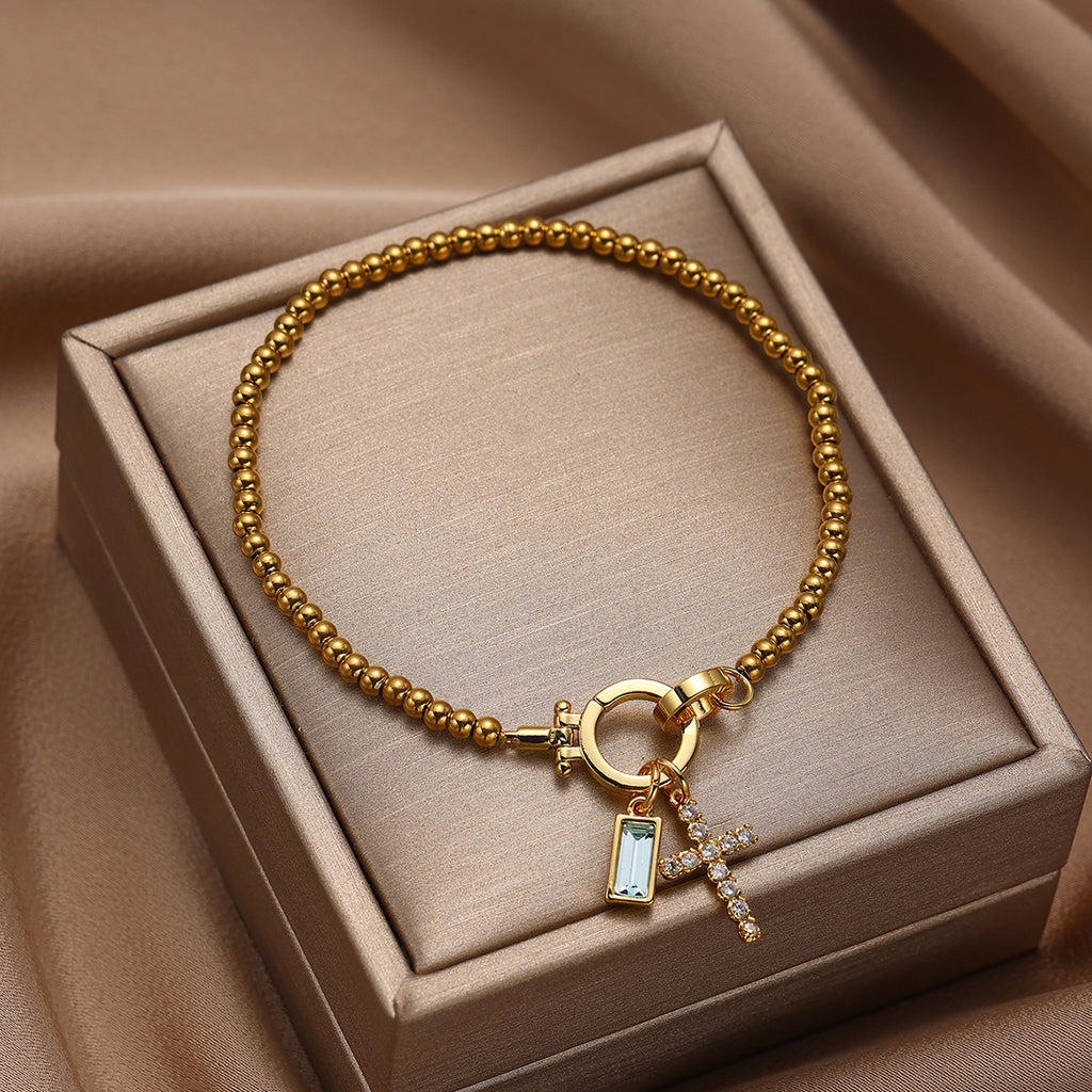 Zodiac Moon Stone Pendant Bracelet