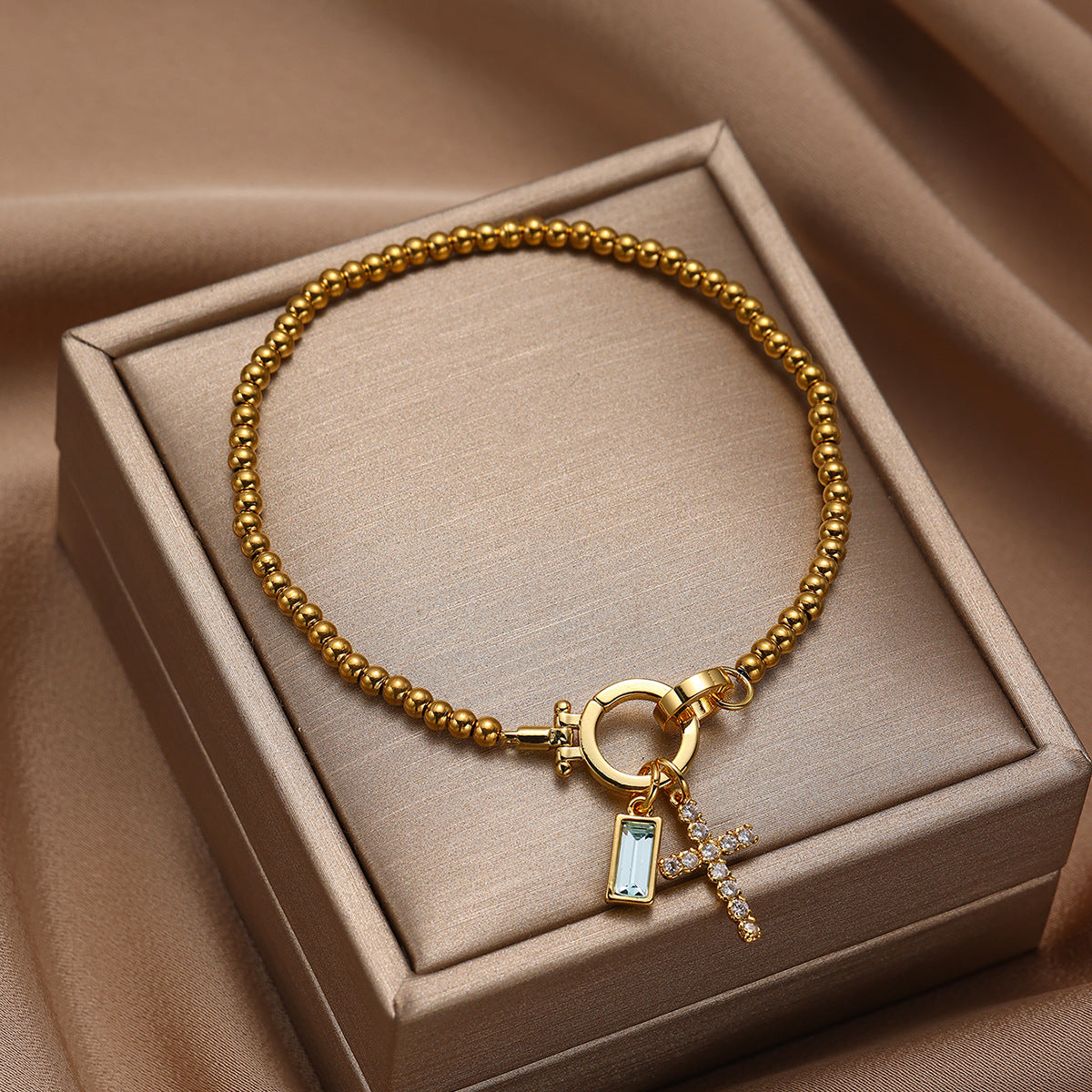 Zodiac Moon Stone Pendant Bracelet