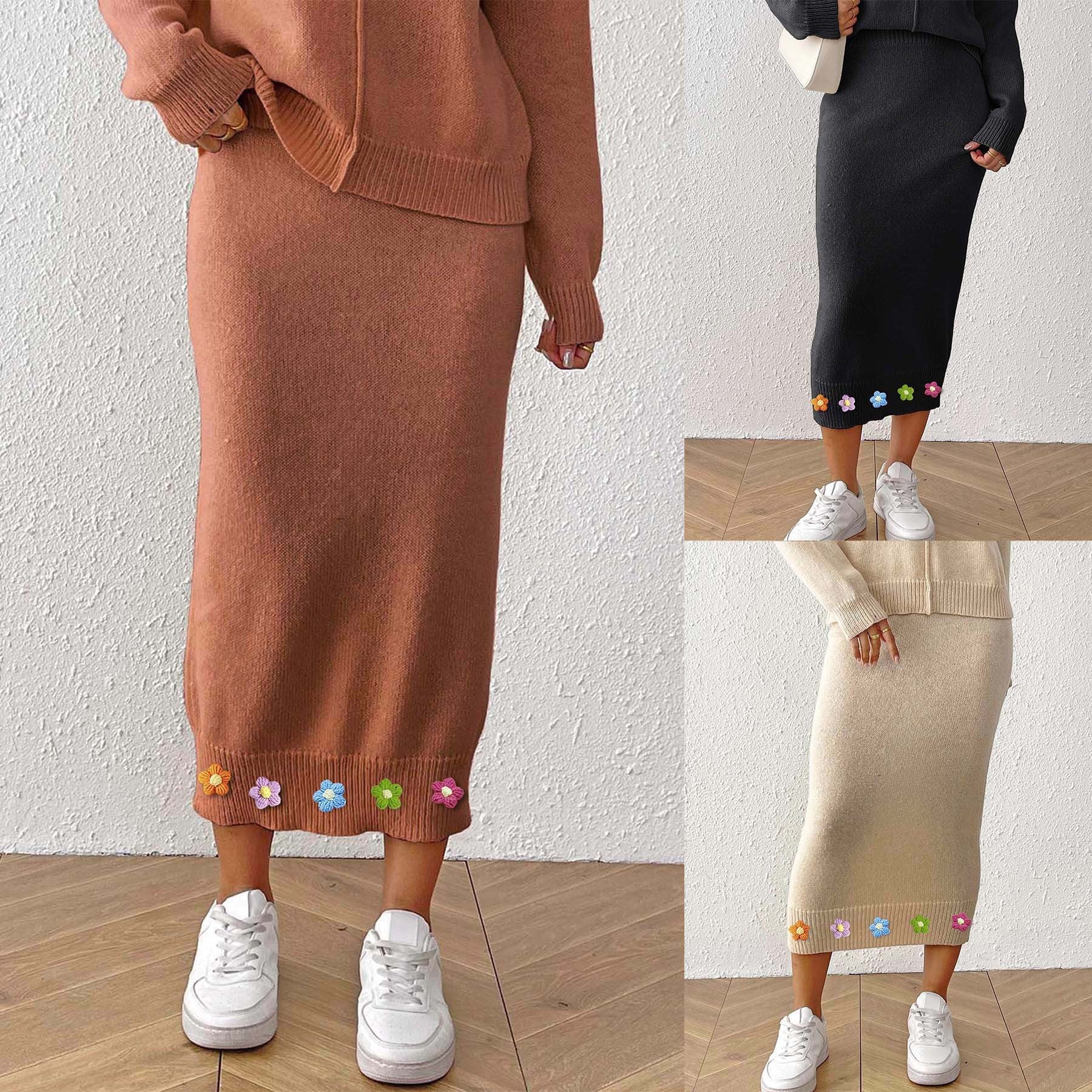 Women's Three-dimensional Crocheted Decorative Skirt