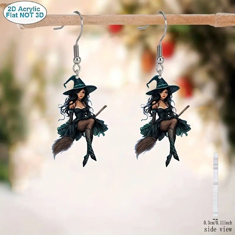 Witch Earrings Dark Creative Design Elegant And Sexy